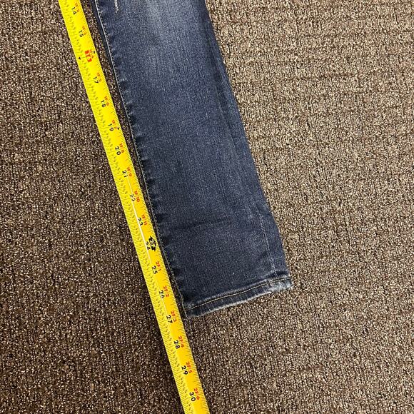 Adriano Goldschmied Jeans Women’s 26R Blue Stevie Ankle Slim Straight Distressed - Picture 4 of 6